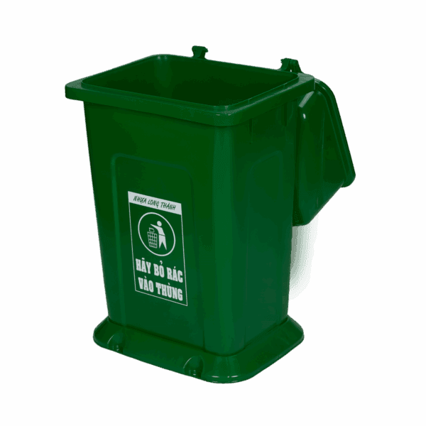 Thùng rác 100L (Nắp hở) có chân đế - Ảnh 3