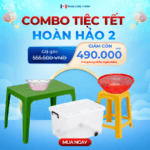 Combo Tiệc Tết Hoàn Hảo Nhựa Long Thành 5 Món | Bàn Nhựa, Ghế Nhựa, Thùng Nhựa, Rổ, Tô Nhựa - Ảnh 2