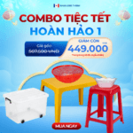 Combo Tiệc Tết Hoàn Hảo Nhựa Long Thành 5 Món | Bàn Nhựa, Ghế Nhựa, Thùng Nhựa, Rổ, Tô Nhựa