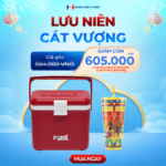 Combo Lưu Niên Cát Vượng | Thùng giữ nhiệt 12L và Ly nhựa Lộc Mã Vạn Lý